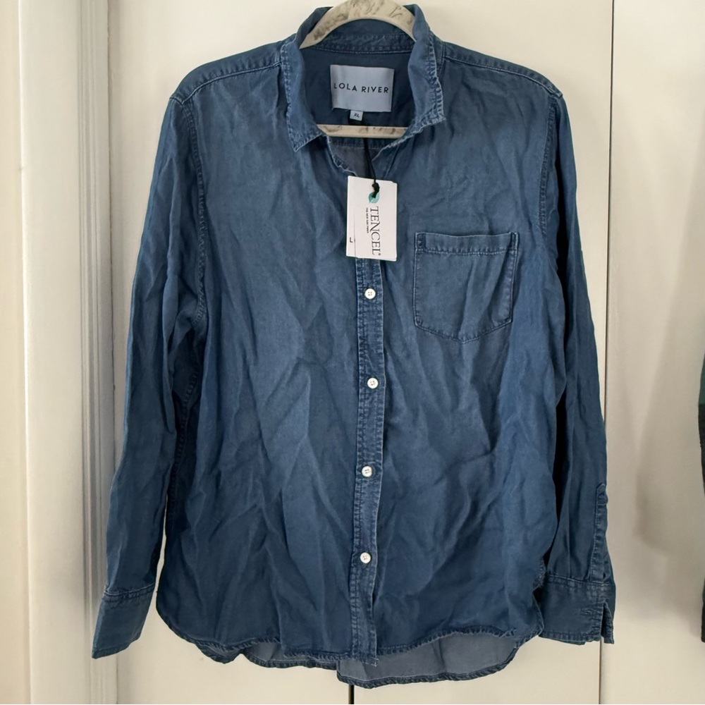 Women's Casual Denim Button Down Shirt